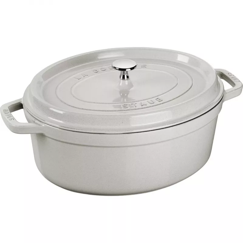 STAUB La Cocotte Cast Iron Oval Pot 3.2 L, Truffle Grey