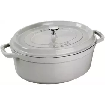 STAUB La Cocotte Cast Iron Oval Pot 3.2 L, Truffle Grey