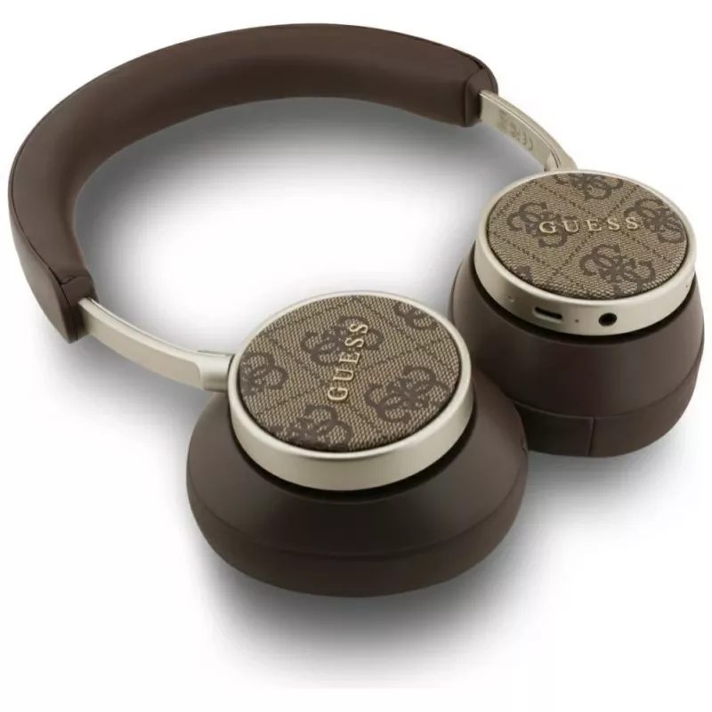 Guess Bluetooth 4G Classic Logo Wireless On-Ear Headphones - Brown