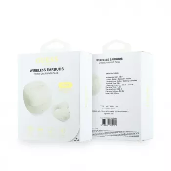 GUESS Mini Classic Open-Ear True Wireless Earbuds - White