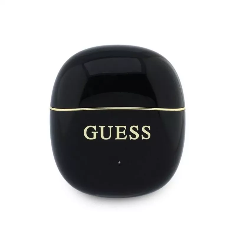 GUESS Glossy Gold Line Classic TWS Earbuds Black