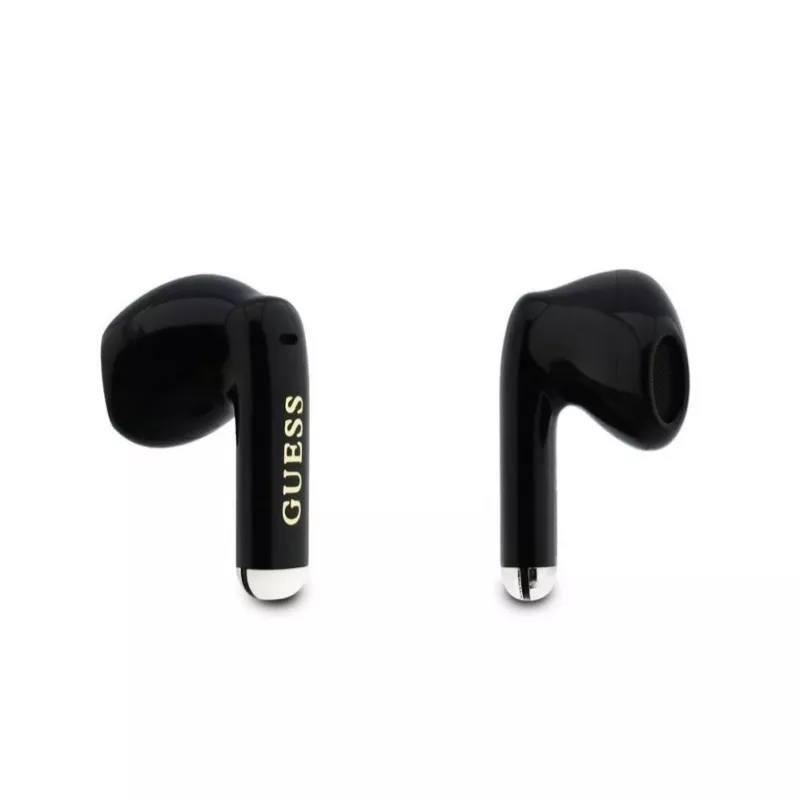 GUESS Glossy Gold Line Classic TWS Earbuds Black