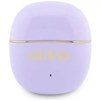 GUESS Glossy Gold Line Classic TWS Earbuds - Purple