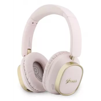 Guess Bluetooth Over-Ear Headphones ENCRectangle Metal Script Pink