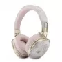 Guess Over-Ear Bluetooth Headphones with ENC, Metal 4G Script Logo, Black