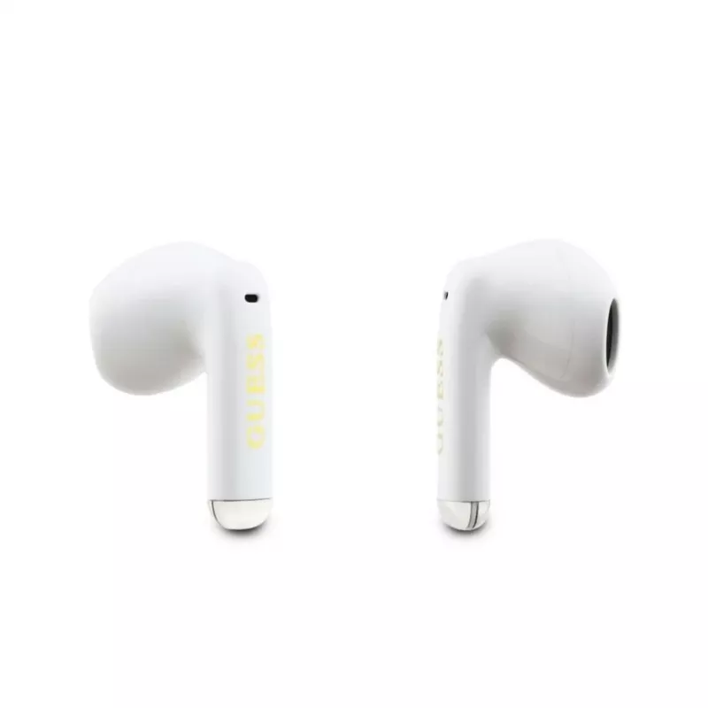 GUESS Glossy Gold Line Classic TWS Earbuds White