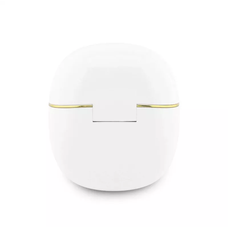 GUESS Glossy Gold Line Classic TWS Earbuds White
