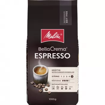 MELITTA BellaCrema Espresso Whole Coffee Beans 1 kg Intensity 5/5