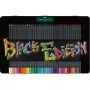 FABER-CASTELL Black Edition Colour Pencil - Assorted Bright Colours (Pack of 36)