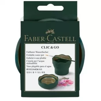 FABER-CASTELL CLIC&GO Collapsible Water Pot 350 ml Translucent Blue