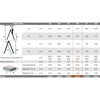 Krause Dopplo Double-Sided Step Ladder 2x6 Steps 120427