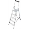 Krause SOLIDY 1x5 126238 Single-Sided Step Ladder, 5 Steps, Aluminum, 150 kg Load Capacity