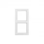 Berker Q.1 2-Gang Frame Polar White Velvet