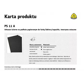 3M Klingspor PS 11 A Wet and Dry Sandpaper P1500, 50 Sheets