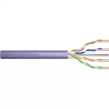 DIGITUS Cat.6 U/UTP B2ca Installation Cable, AWG23/1, LSOH, 500m, Purple, Reel