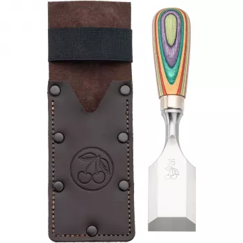 KIRSCHEN W.I.N.A.C. Firmer Chisel with Leather Holster, 35 mm