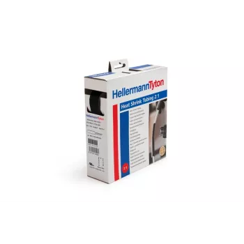 HellermannTyton HIS-1 Heat Shrink Tubing 12.7mm/6.4mm 2:1 5m Black Dispenser Box (300-31270)
