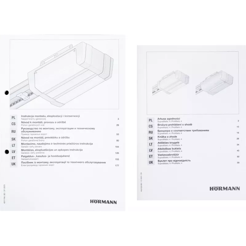 Hörmann Supramatic E4 868MHz BiSecure Garage Door Opener