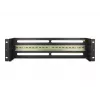 DELOCK 19 inch Circuit Breaker Distribution Panel with Cover and DIN Rail including 2x Cable Strain Relief Rails 3U Steel Black