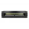 DELOCK 19 inch Circuit Breaker Distribution Panel with Cover and DIN Rail including 2x Cable Strain Relief Rails 3U Steel Black