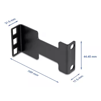 Delock Server Rack Depth Extension Adapter Mounting Kit for Extending Mounting Depth up to 10 cm 1U Black