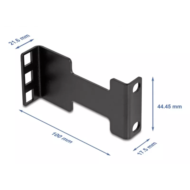 Delock Server Rack Depth Extension Adapter Mounting Kit for Extending Mounting Depth up to 10 cm 1U Black