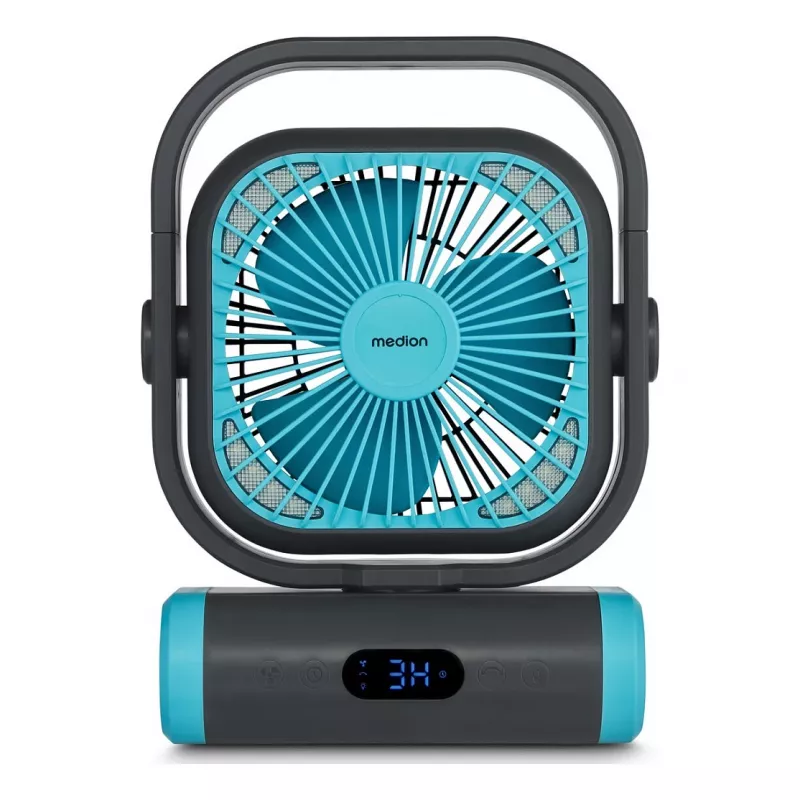 MEDION LIFE Camping Fan E10 TF (MD 12065) Grey/Blue