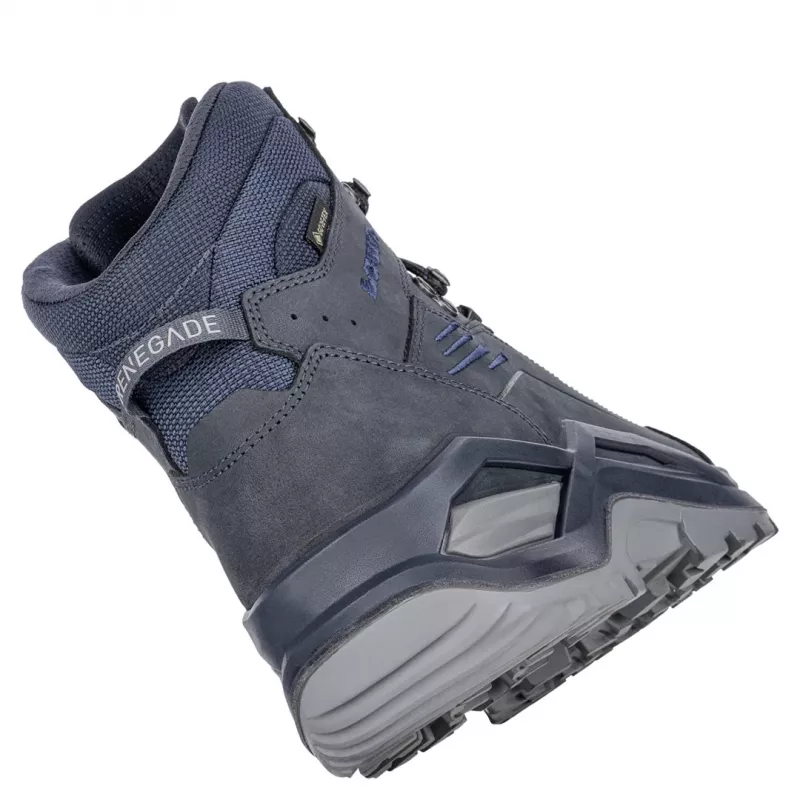 LOWA RENEGADE EVO GTX MID Hiking Boots - Navy/Honey - UK 11.5