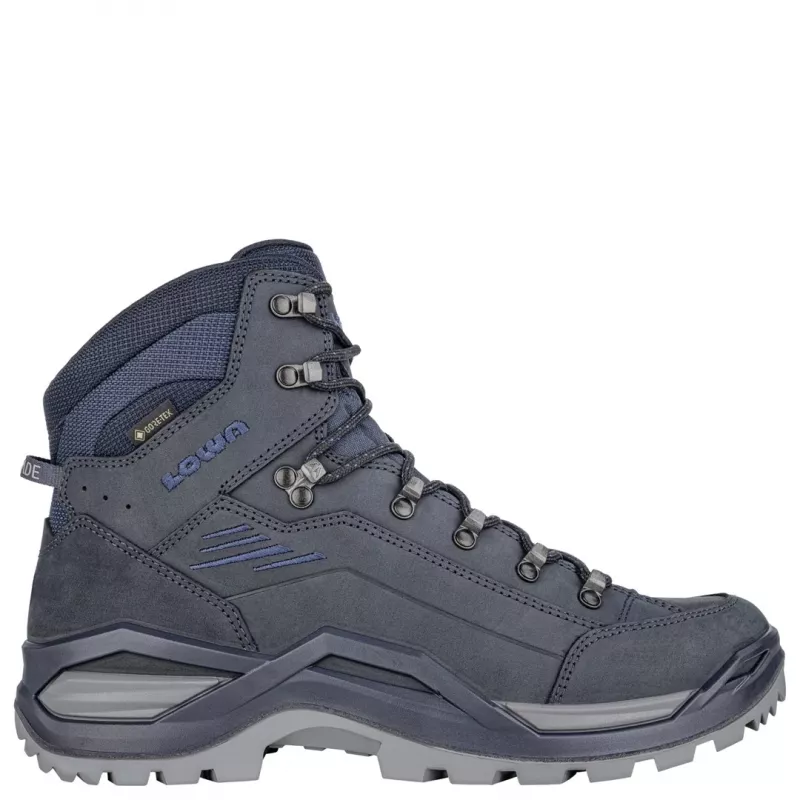 LOWA RENEGADE EVO GTX MID Hiking Boots - Navy/Honey - UK 11.5