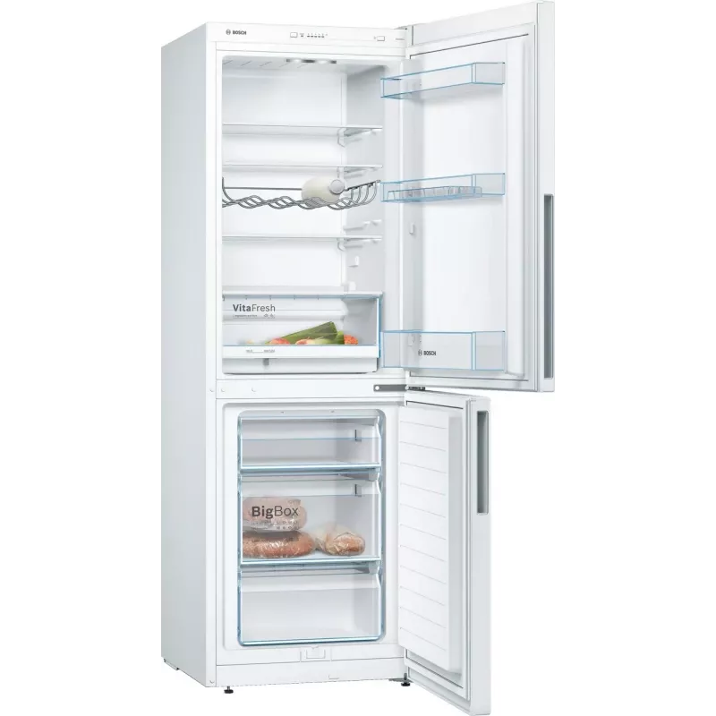 Bosch KGV33VWEA Freestanding Fridge Freezer, 288 L, White, Energy Class E