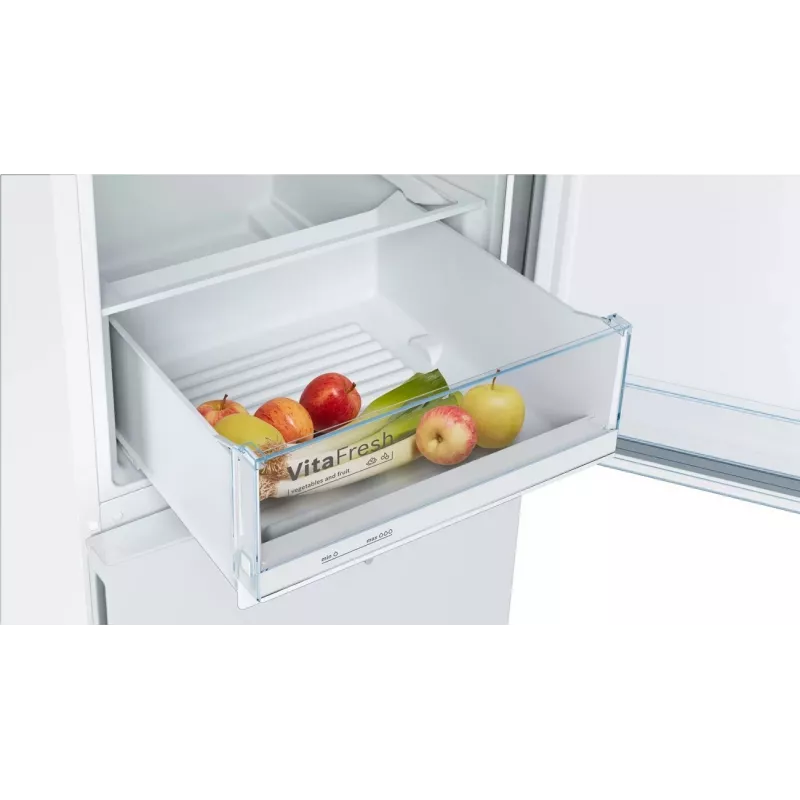Bosch KGV33VWEA Freestanding Fridge Freezer, 288 L, White, Energy Class E