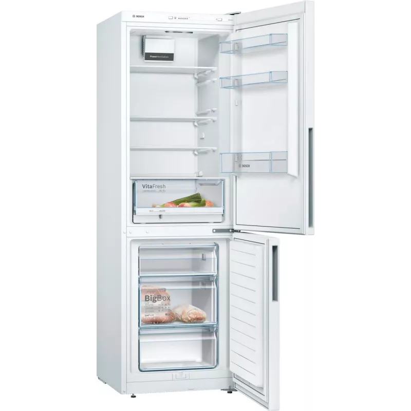 Bosch KGV362WEAS Fridge-Freezer Combination, White, 308 L Total Net Capacity, Energy Class E
