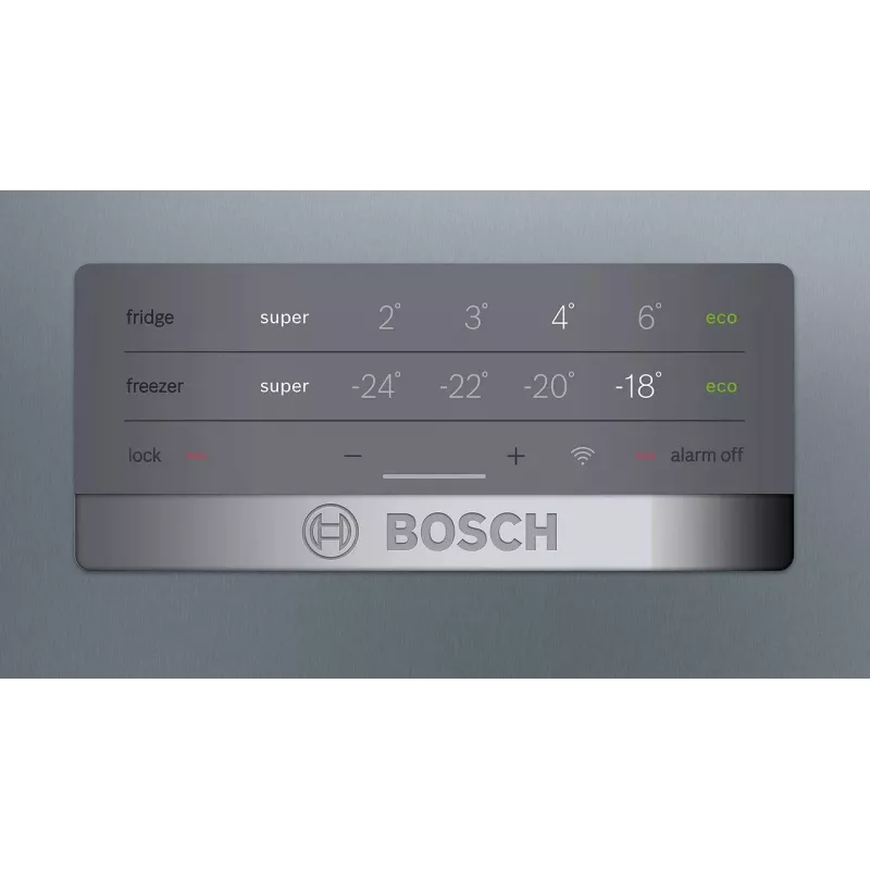 Bosch KGN397LEQ Freestanding Fridge Freezer with NoFrost, VitaFresh, 363L, Inox-look, Energy Class E