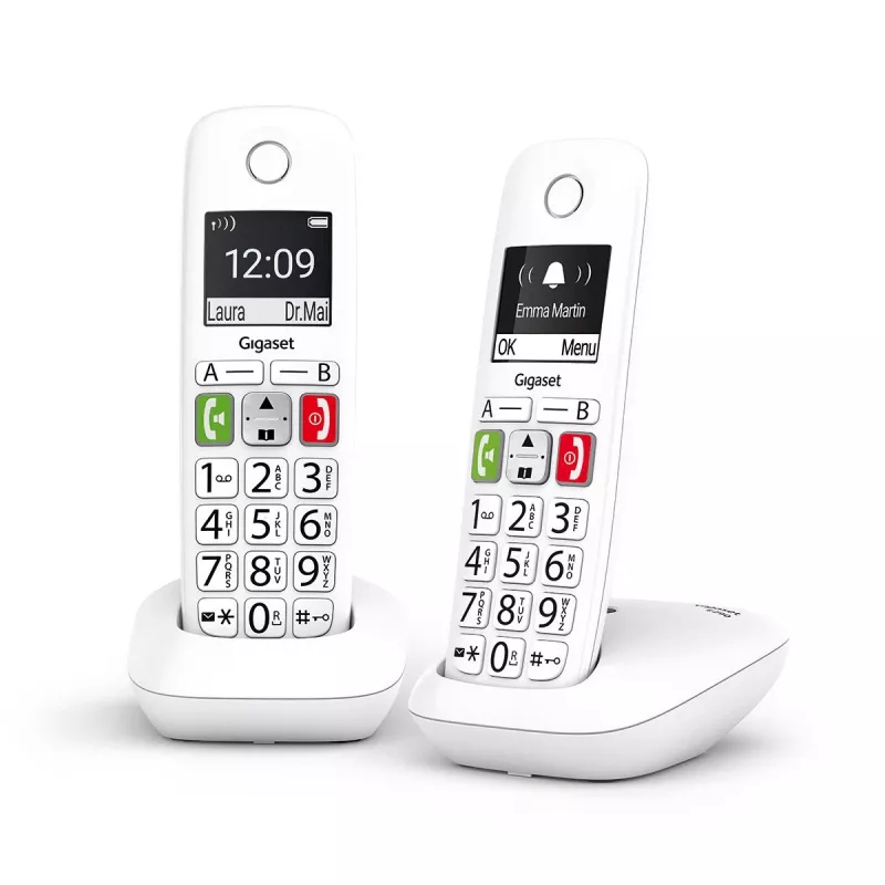 Gigaset E290 Duo Cordless DECT Phone White