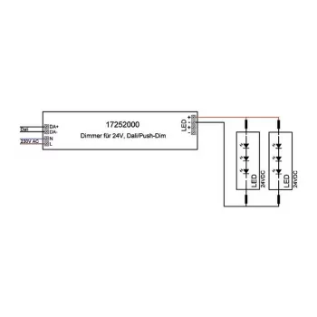 Brumberg 17252000 LED Power Supply Unit, Rectangular, White, DALI-2, 150W, 24V DC