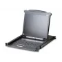 ATEN CL1000M US Single Rail 17 inch LCD KVM Console - 1U Rackmount - PS/2 & USB - US Layout