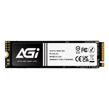 AGI TECHNOLOGY 2TB M.2 NVMe PCIe Gen3 x4 Internal SSD - 3200MB/s Read, 1700MB/s Write, 1200 TBW