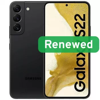 Samsung Renewed Grade Factory-Sealed Galaxy S22 6.1 inch 128GB 5G Black