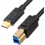 UNITEK USB-C to USB-B 3.0 Printer Cable 2m Black