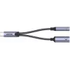 UNITEK USB-C to 3.5mm Audio Jack & USB-C 60W PD Adapter (Space Grey)