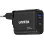 UNITEK GaN PD 35W USB-C + USB-A Wall Charger Black
