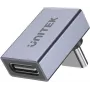 UNITEK USB-C to USB-C 90-Degree Angled Adapter 40Gbps 240W Space Gray