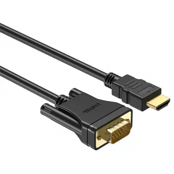 UNITEK HDMI to VGA Cable, Full HD 1080p, 60Hz, 2m, Black