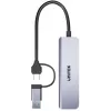 UNITEK 5-in-1 USB-C Hub with SD and MicroSD Card Reader, 5 Gbps, Space Grey