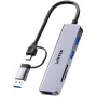 UNITEK 5-in-1 USB-C Hub with SD and MicroSD Card Reader, 5 Gbps, Space Grey