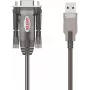 UNITEK USB-A to RS232 Serial Converter Cable, DB9 Male, 1.5m, Black