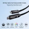 UNITEK USB-C Active Optical Cable 5m - 10Gbps, PD 60W, 8K@30Hz, Black
