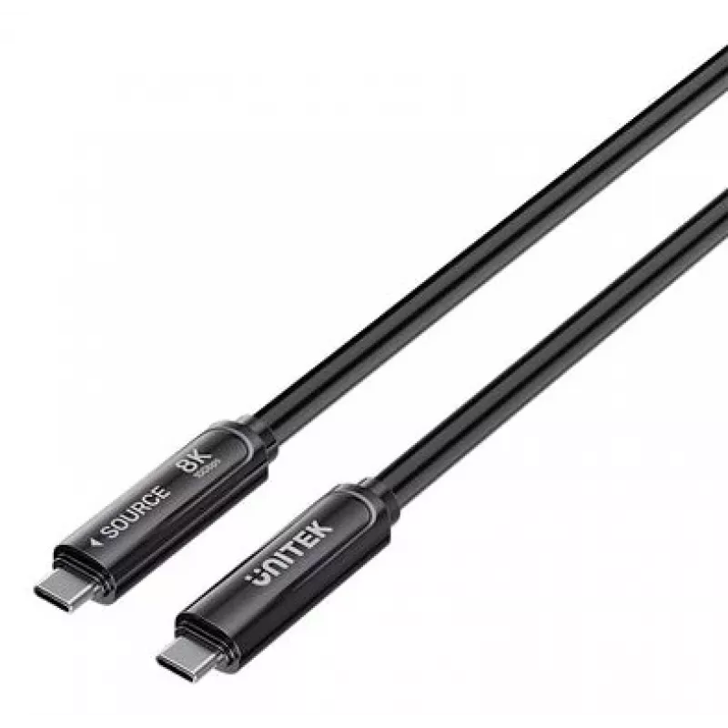 UNITEK USB-C Active Optical Cable 5m - 10Gbps, PD 60W, 8K@30Hz, Black
