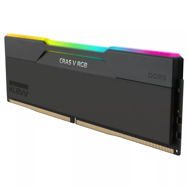 32GB KLEVV CRAS V RGB DDR5 6400MHz CL32 Dual Channel Kit (2x16GB) Black AMD EXPO