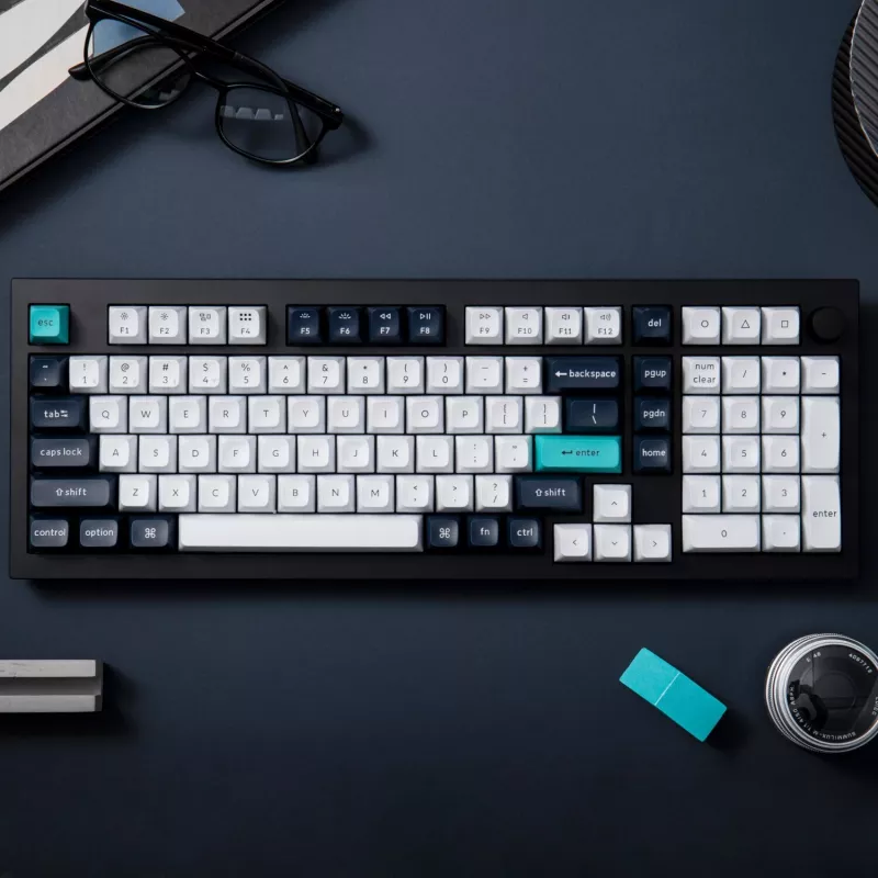 Keychron Q5M-M1 96% Mechanical Keyboard, Gateron G Pro Red Switch, RGB Hot-Swap, Bluetooth 5.1 & USB-C, Aluminum Body
